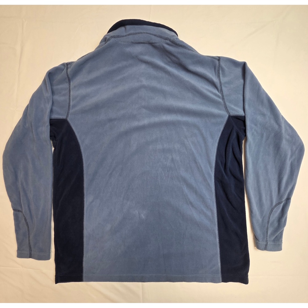 Columbia Fleece Quarter Zip Pullover AM6558 Mens L Blue Two Tone - Picture 6 of 8